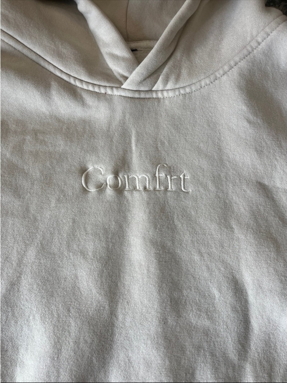 COMFRT Signature Hoodie & Jogger Set Cream / Oatmeal Top M Pants XS - Picture 3 of 11
